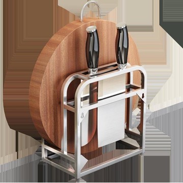 刀架 304不銹鋼刀架砧板菜板架廚房置物架收納架用品筷子筒一體壁掛式 免運 開發票