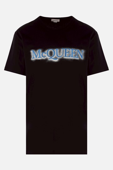 ALEXANDER McQUEEN logo embroidered cotton oversized t-shirt Man