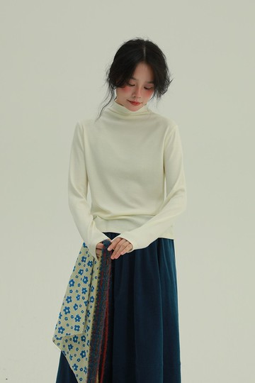 3顔色 發熱小火山 親膚高領內搭衫 高領毛衣 舒適簡約針織上衣