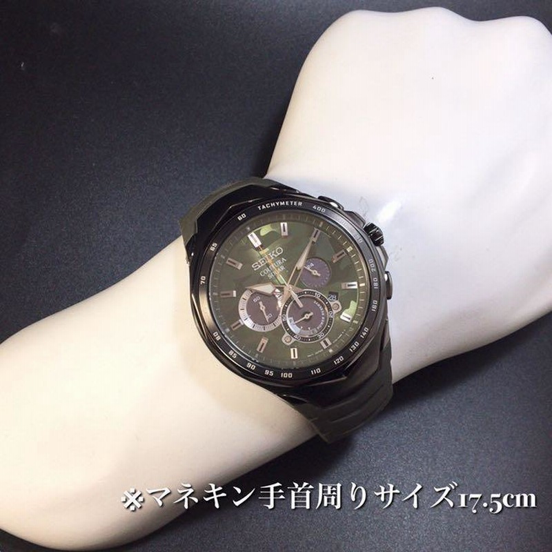 セイコー 定価6万円 SEIKO 海外モデル メンズウォッチ ソーラー 男性用