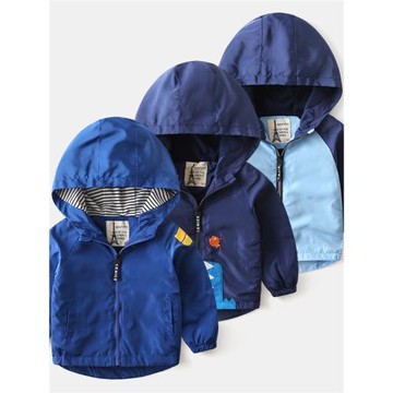 男童春秋季沖鋒衣外套秋裝加絨寶寶小童2025新款兒童炸街防風衣潮