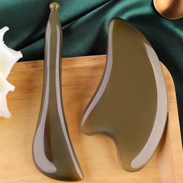 白水牛角板刮痧女眼部專用撥筋棒刮臉神面部器臉部美容棒全身通用