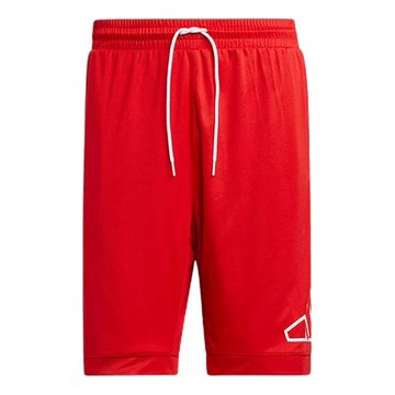 adidas Big Logo Short Logo Printing Sports Shorts Red
