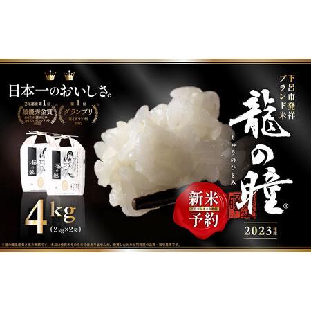 ふるさと納税 新米2kg×2 飛騨産・龍の瞳（いのちの壱）株式会社龍の瞳直送 米 令和5年産 精米 贈り物 高級 ギフト りゅうの.. 岐阜県下呂市