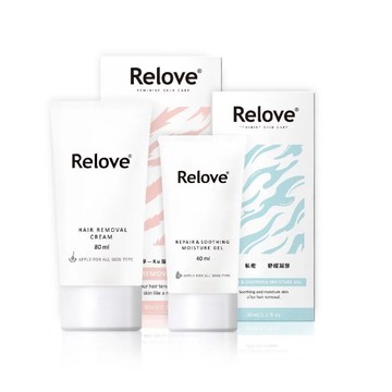 relove 瞬淨 ku溜零毛髮霜 80ml+舒潤  私密舒緩凝露 40ml
