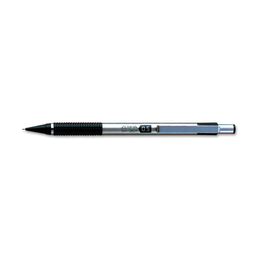 Zebra Stainless Steel Mechanical Pencil, 0.5mm, Black Barrel, M-301