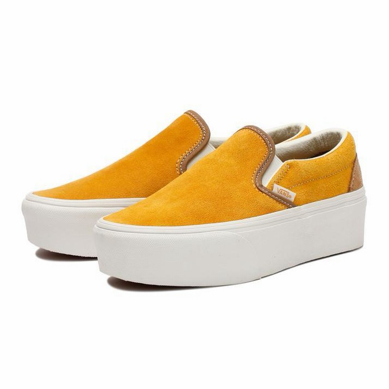 Vans classic on sale slip on gold