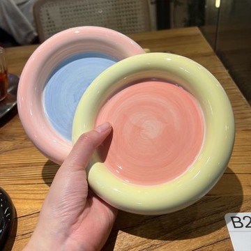 【老板娘自留款漂亮】【韓式ins釉下彩】手繪收納盤甜品蛋糕盤