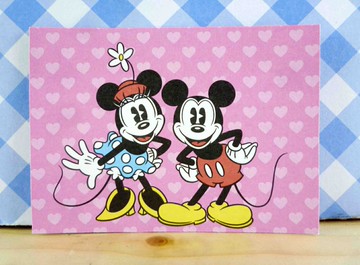 【震撼精品百貨】Micky Mouse 米奇/米妮  卡片-米奇米妮愛心粉站 震撼日式精品百貨