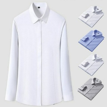 現貨+預購 女長袖襯衫高級白襯衫西裝外套休閒女上衣-通勤抗皺V字領女裝10色74lb60【獨家進口】【米蘭精品】