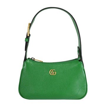 GUCCI 739076 Aphrodite 簡約金屬LOGO可調式肩背小包.綠