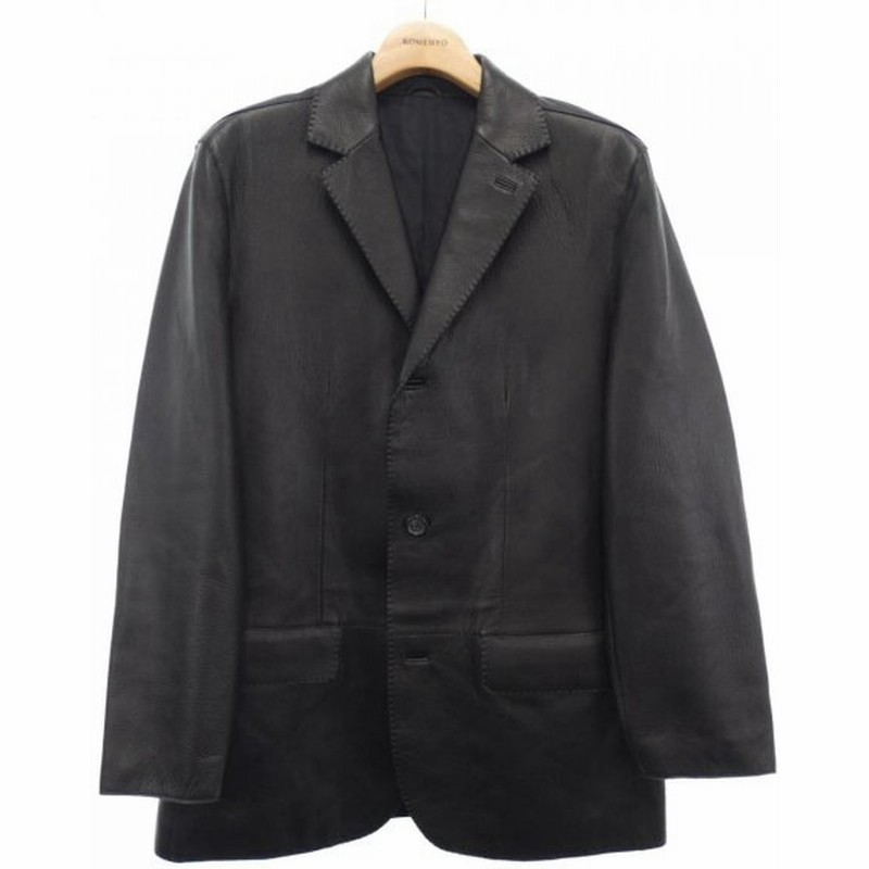 エルメネジルドゼニア Ermenegildo Zegna レザージャケット 通販 LINE ...