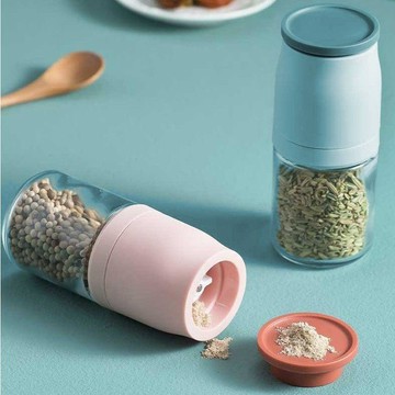 價貝塔粗細可調陶瓷芯旋轉手動研磨器胡椒粉花椒歐芹碎調料撒料瓶餐桌調味 手動研磨 戶外聚餐露營隨身攜帶調味研磨兩用 調味料