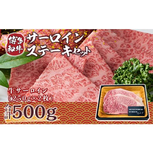 ふるさと納税 福岡県 宇美町 博多和牛サーロインステーキセット 500g (250g×2枚)／ 黒毛和牛 ステーキ 牛肉 福岡県 特産　DX005