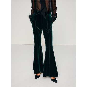 Z老板  古典摩登 洛蘭立體喇叭絲絨長褲