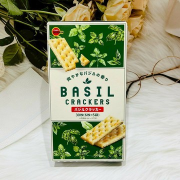 日本 Bourbon 北日本 BASIL 羅勒風味 蘇打餅乾 30枚入 蘇打餅 羅勒蘇打餅｜全店$299 全家取貨免運｜領券9折｜APP下單最高再賺22%點數⚡