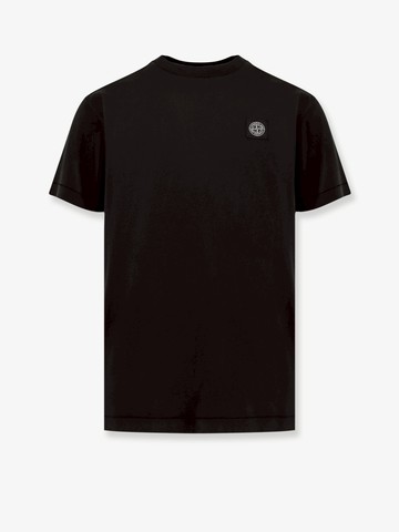 Cotton T-shirt with logo patch - STONE ISLAND - gender_Man