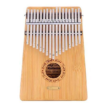 17 Key Thumb Piano, Wooden Kalimba Mbira Thumb Piano Finger Speaker Musical Pickup (Original Sound)