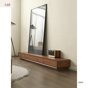 【輕奢儲物】電視櫃茶几組合 客廳傢俱 北歐電視櫃 意式茶几 胡桃木色 小戶型適用 多層儲物設計 現代簡約風格