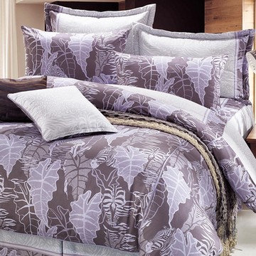 鴻宇 100%美國精梳棉 杰里米 藍 雙人七件式兩用被床罩組