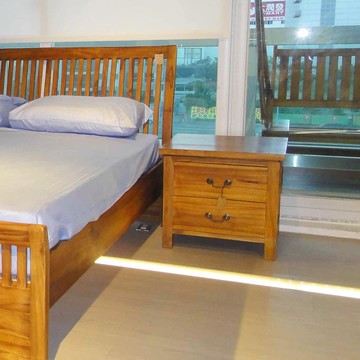 【吉迪市100%全柚木家具】RPNA001A 柚木雙抽邊櫃 抽屜 收納櫃