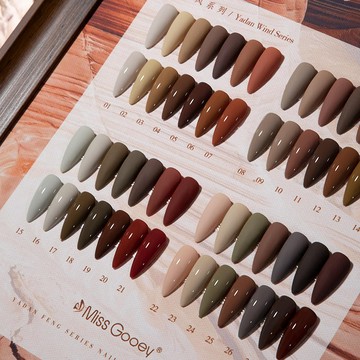台灣現貨｜ Miss gooey 雅丹風系列 甲油膠 秋冬 焦糖 櫻桃紅 顯白色系 安可拉紅 紅色 奶白 蜜糖小姐 美甲