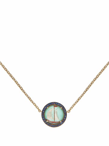 Francesca Villa - 18kt yellow gold In The Deep Blue sapphire necklace - women - Blue Sapphire/18kt Yellow Gold - One Size