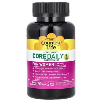 Country Life, Core Daily® 女性專用每日 1 片複合維生素，60 片裝