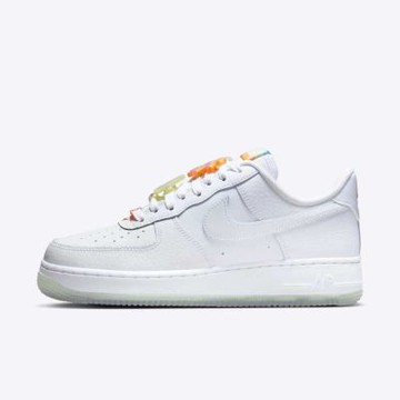Nike Wmns Air Force 1 07 LX [IB8875-111] 女 運動休閒鞋 熱帶沙灘 串飾 白
