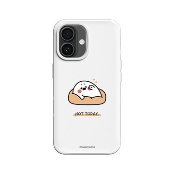iPhone 16 SolidX 白 - 無所事事小海豹 The Nothing Seal - 明天再說