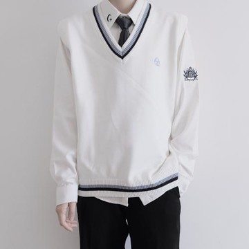 【刺篇】原創JKDK制服正版男女款針織毛衣馬甲上衣學院風校供背心