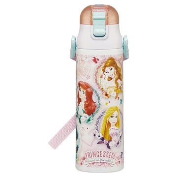 skater 保冷輕量不锈鋼水壺  公主們 白色 + 粉色 + 薄荷綠  580ml  1個