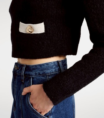 Self-Portrait Embellished alpaca-blend sweater