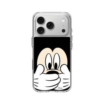 iPhone 18 Pro Clear Case（相機按鈕） 透明 - 迪士尼-米奇 Mickey - 米奇摀嘴