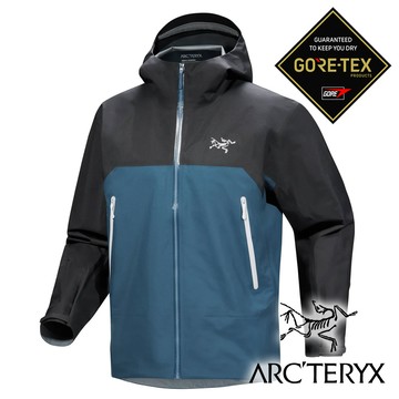 【Arc'teryx 始祖鳥】男Beta單件式GTX防水連帽外套『黑綠撞色』X010513 戶外 露營 登山 健行 休閒 時尚 出國 旅遊 保暖 禦寒 外套
