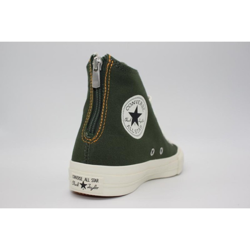 converse ALL STAR 100 EC BACKZIP HI コンバース オールスター 100 EC バックジップ ハイカット オリーブ  スモーキーブラック | LINEショッピング