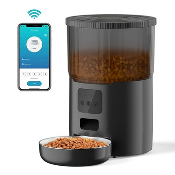 自動餵食器 【Quality 聚家】不銹鋼寵物餵食器 wifi智能定時定量餵食 貓狗投食器 4L大容量（APP遠程操控）
