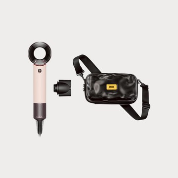 【玩美裝備組】DYSON HD19 Supersonic Travel 隨行吹風機 (粉霧玫瑰)+Crash Baggage MINI ICON 撞擊隨身包