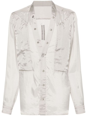 Rick Owens - Larry Fogpocket satin shirt - men - Cupro - 50 - Grey