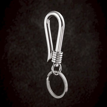 禮盒裝簡約不銹鋼男士腰掛鑰匙扣掛件創意個性汽車鏈鎖匙扣圈環