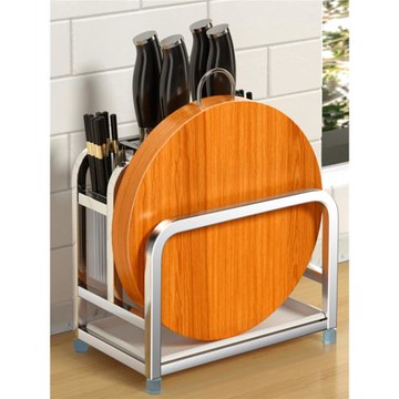 304不銹鋼廚房鍋蓋收納架多功能菜板砧板刀架 免打孔臺放置物架子