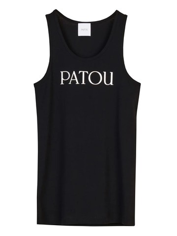 patou logo print tank top