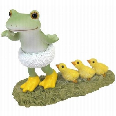 Copeau コポー アヒルごっこ アヒル あひる 小物 オブジェ カエル 置き物 置物 オブジェ 蛙 フロッグ FROG ガーデン雑貨 インテリア雑貨 71749