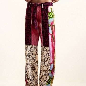 Desigual x Lacroix設計 拼接長褲