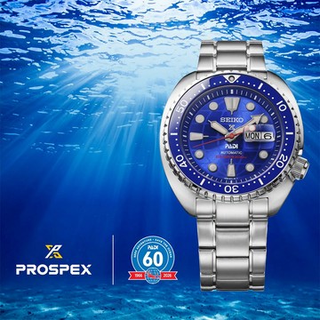 SEIKO 精工 Prospex PADI 60週年限量 200米潛水機械錶 套錶-45mm(HBB002/4R36-18P0B)