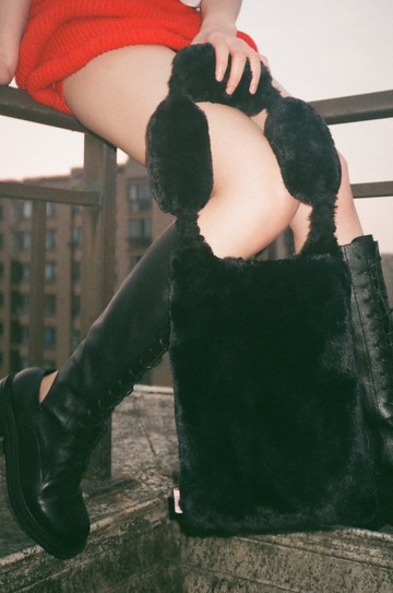 小長方形毛毛耳機袋