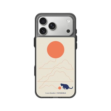 iPhone 17 Pro Max Clear (相機按鈕) 酷墨灰 - ilovedoodle (Lim Heng Swee) - Cat Landscape - Hairball 貓咪貓球