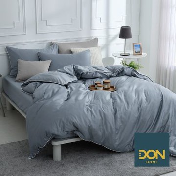 DON 雙人300織長絨棉兩用被床包組(時光漫旅)-鳶尾藍