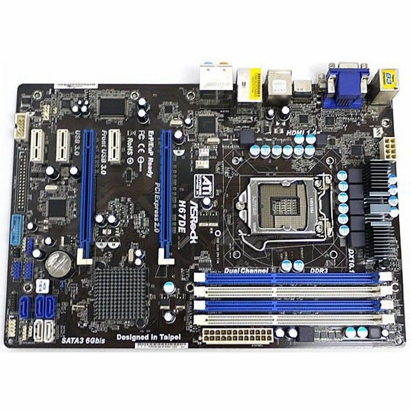 中古 Asrock製 Atxマザーボード H67de Lga1155 通販 Lineポイント最大0 5 Get Lineショッピング