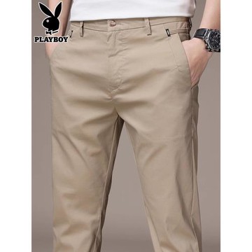 花花公子春季休閑褲男士潮流百搭修身小腳青年西褲男褲子2026新款